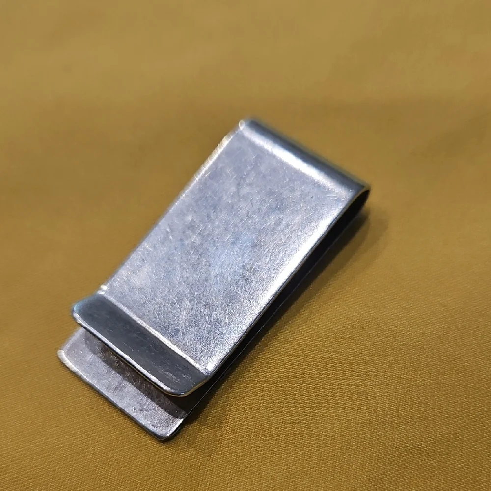 Silver or Silver Like (Unmarked) Vintage Textured Money Clip